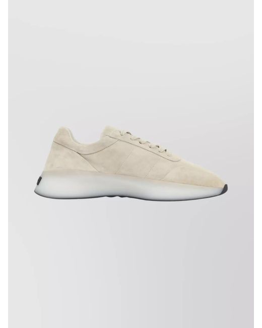 Fear Of God White Suede Leather Low-Top Sneakers for men