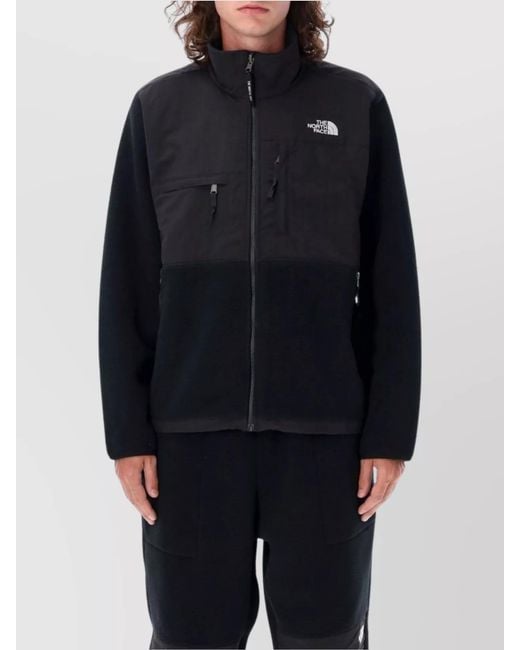 The North Face Blue Fleece Panelled Zip-Up Jacket for men