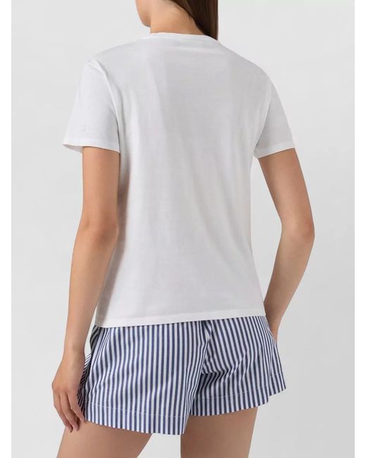 Mc2 Saint Barth White Emilie T Shirt Estate Italiana Embroidery