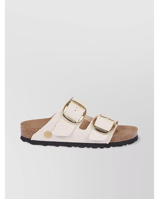 Birkenstock Multicolor Buckle Sandals With Anatomical Design And Canvas Upper