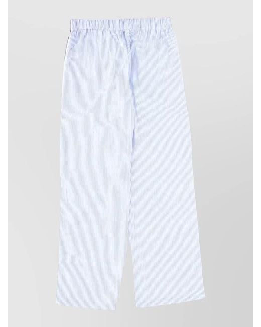 Sporty & Rich White Comfortable Trousers Side Stripes