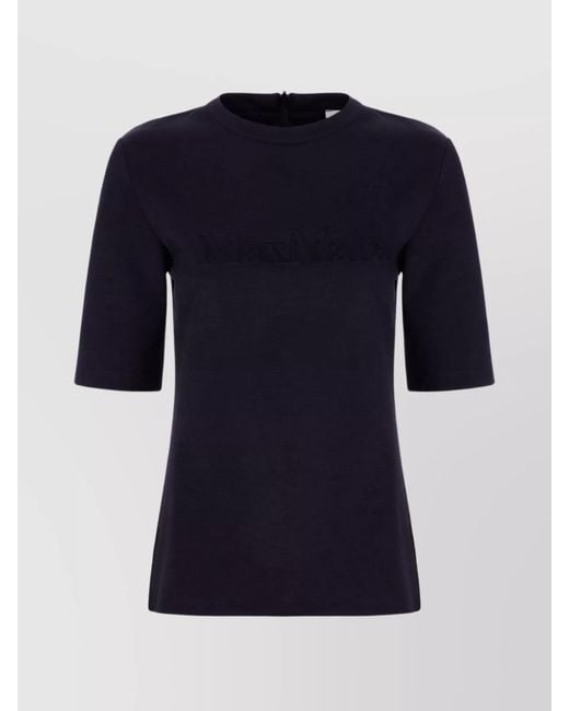 Max Mara Blue Wool T-Shirt
