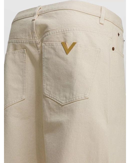 Valentino Natural Denim Straight-Leg Trousers for men