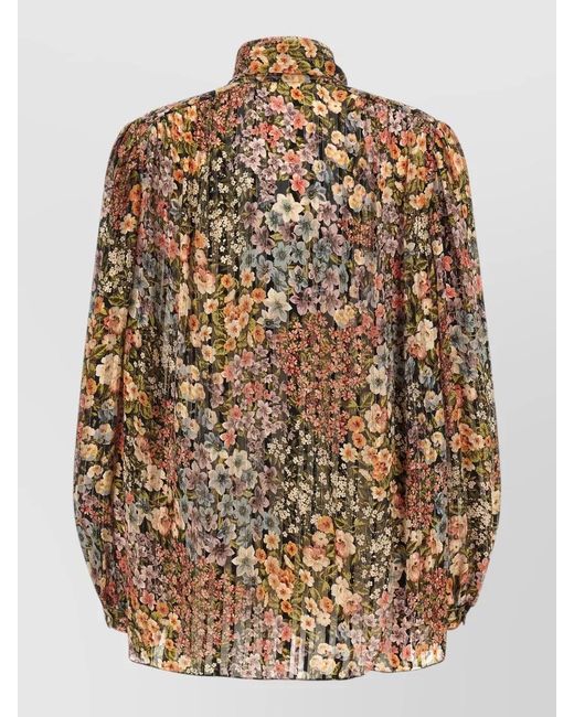 Valentino Garavani Brown Silk Blouse