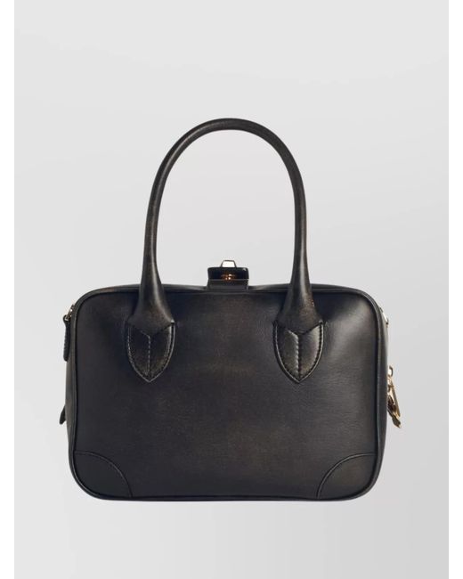Golden Goose Deluxe Brand Black 'Vita' Leather Structured Tote Bag