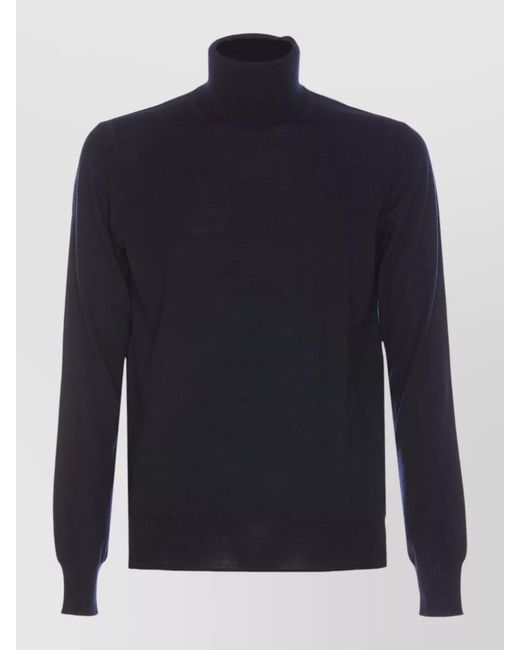 Paolo Pecora Blue High Neck Turtleneck Sweater Long Sleeves for men