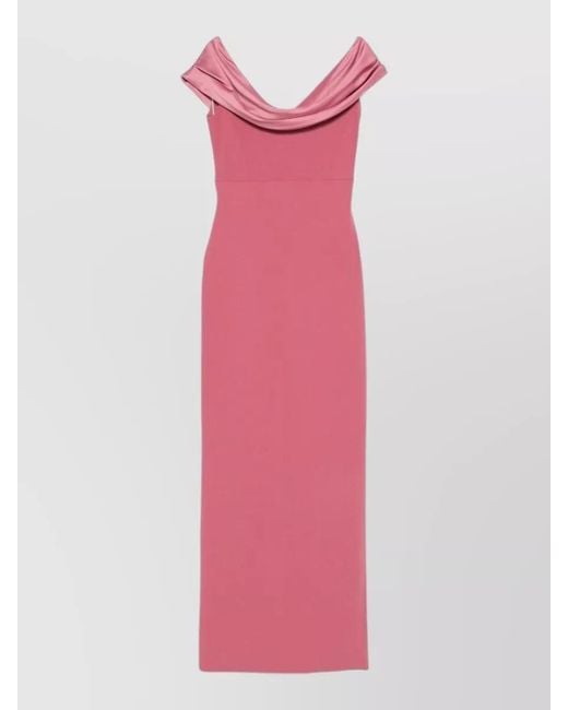 Solace London Pink Adele Cowl Neck Sleeveless Maxi Dress