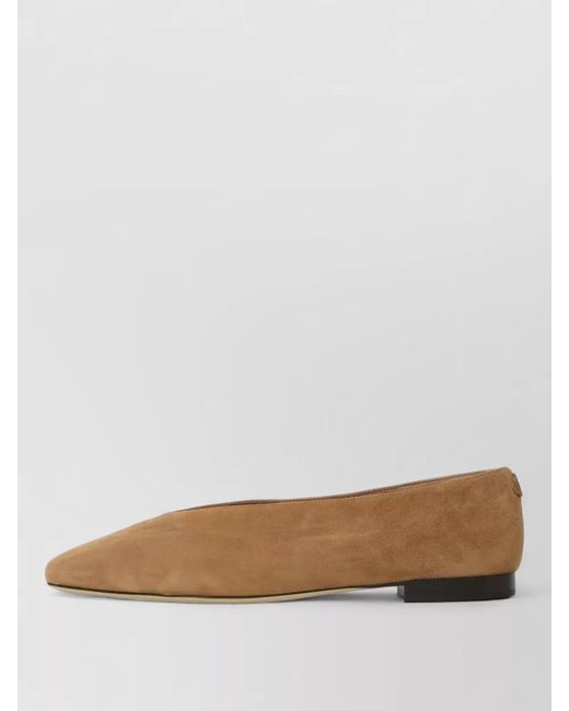 Jimmy Choo White Margot Suede V Cut Flat Loafers