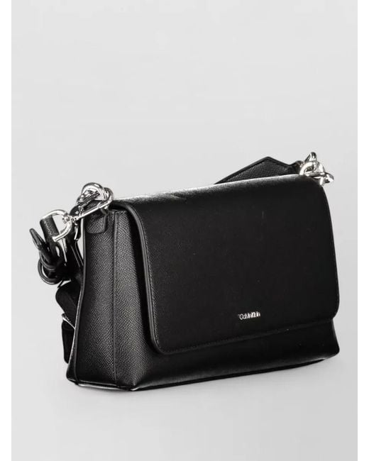 Calvin Klein Gray Leather Clutch Bag