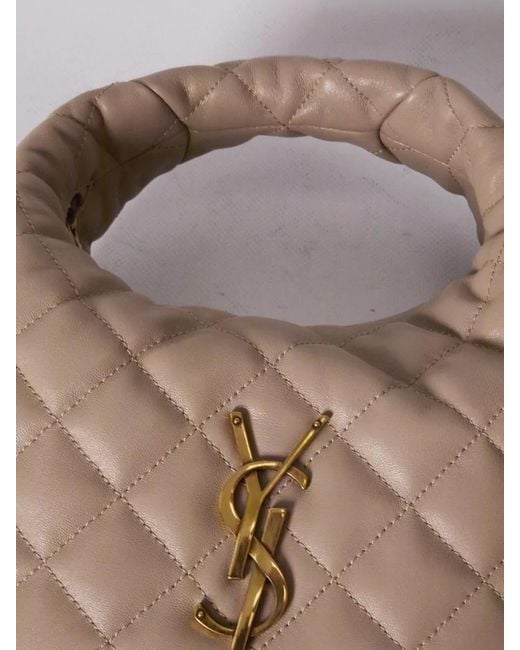 Saint Laurent Natural Icarino Tote Lambskin Nappa Quilted Bag