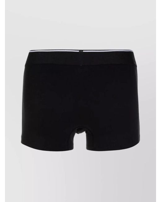 DIESEL Black Stretch Cotton Boxer Briefs Set for men