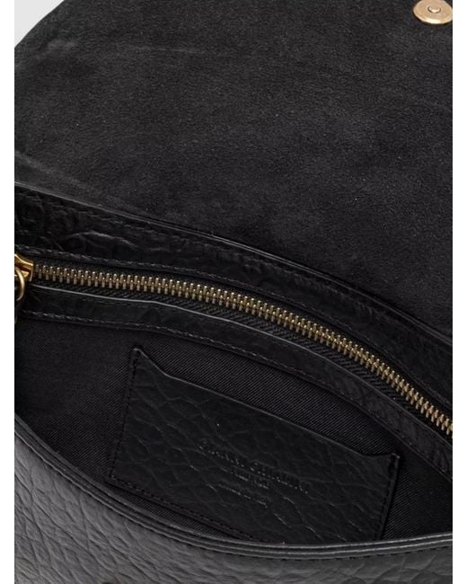 Gianni Chiarini Black Bea Clutch Bag Tone Hardware Strap