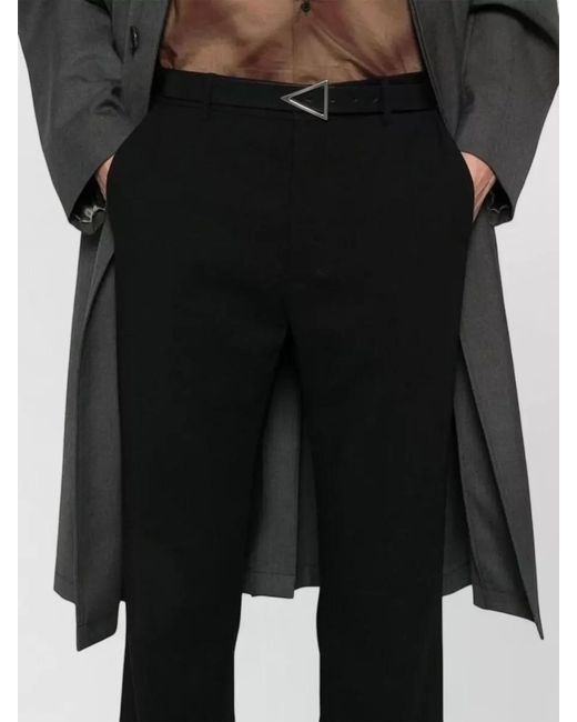 AMI Black Straight-Leg Wool Trousers for men