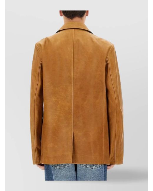 Our Legacy Blue Leather Blazer for men
