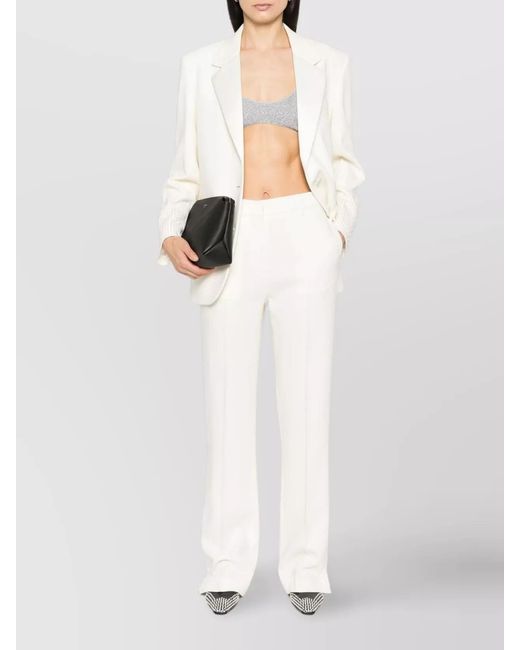 Golden Goose Deluxe Brand White Bead-Embroidered Single-Breasted Blazer