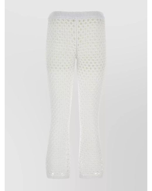 Valentino Garavani White Mesh Trousers