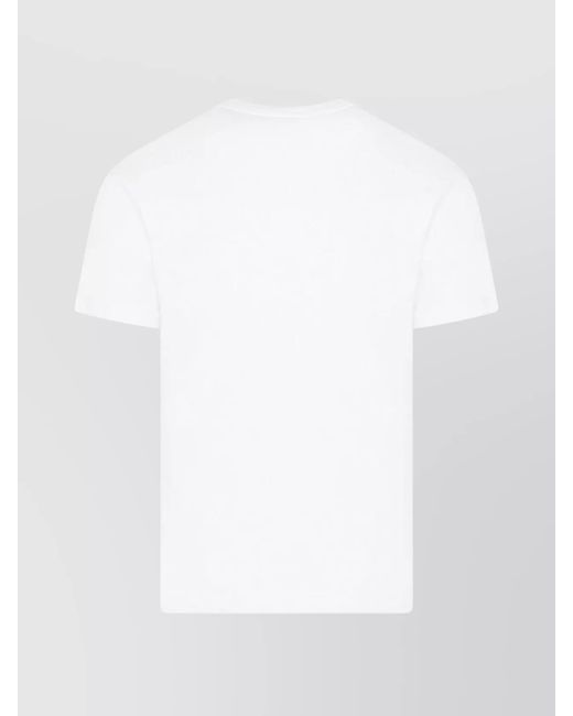 Stone Island White Cotton Logo Patch Short-Sleeve T-Shirt for men