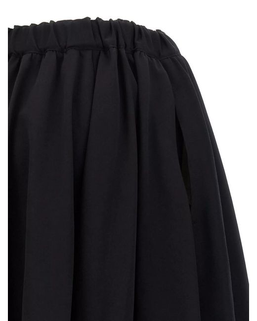 Comme des Garçons Blue Wool Full Skirt