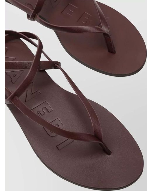 Manebí Multicolor Double Strap Flat Sole Open Toe Sandals