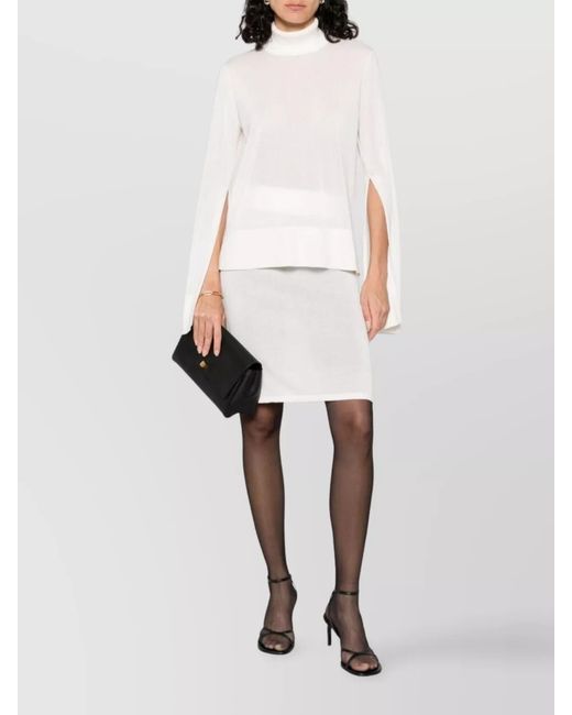 Totême White High Neck Knit Jumper