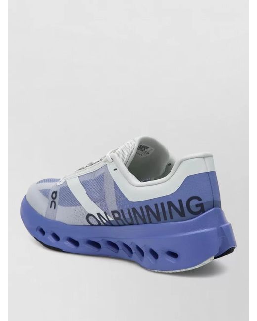 On Shoes Blue Mesh Upper Rubber Sole Sneakers for men