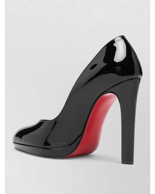 Christian Louboutin Black Fannylove Patent Pumps Pointed Toe Signature Sole