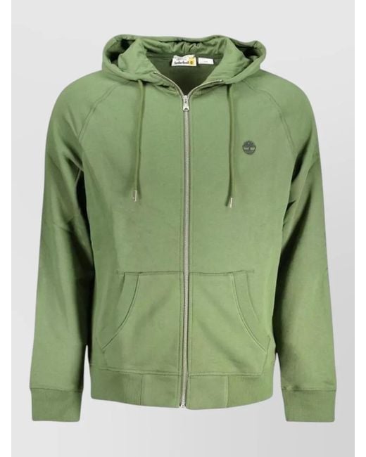 Timberland Green Cotton Hooded Jacket for men