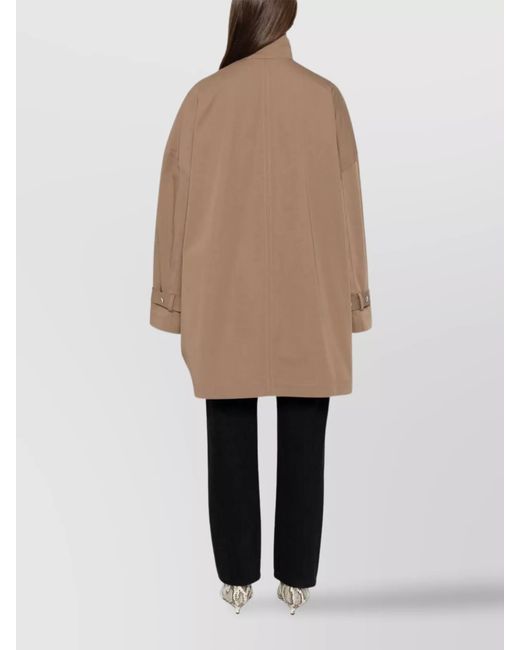 Totême Natural Belted Cuffs Trench Coat With Oversized Fit