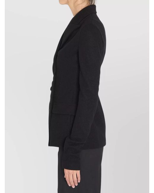 Dolce & Gabbana Black Virgin Wool Slim-Fit Double-Breasted Blazer