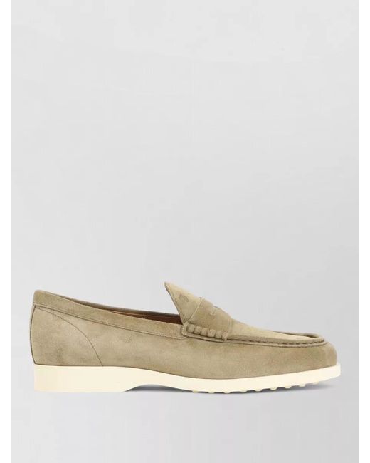 Tod's Natural Suede Leather Loafers for men
