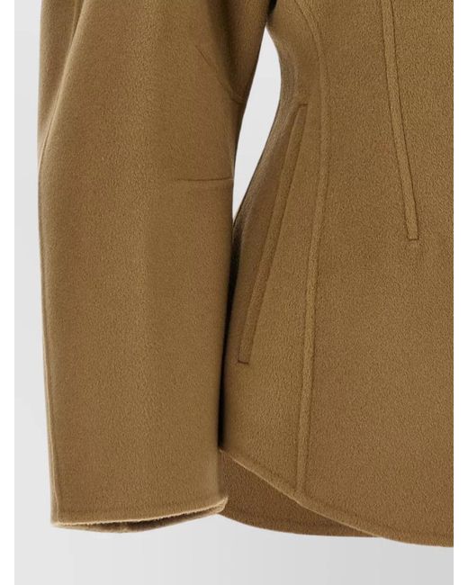 Rohe Green Structured Jacket Collared Neck Long Sleeves