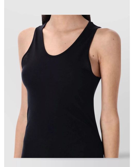 Loulou Black Sleeveless Scoop-Neck Maxi Dress