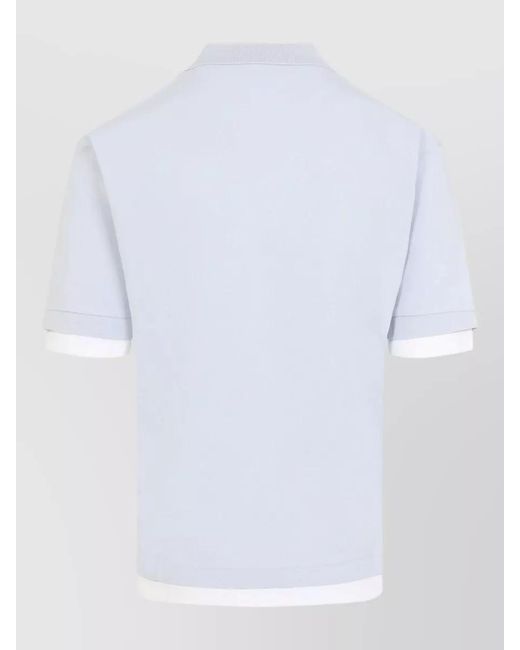 Prada White Boxy Fit Cotton Polo Top for men