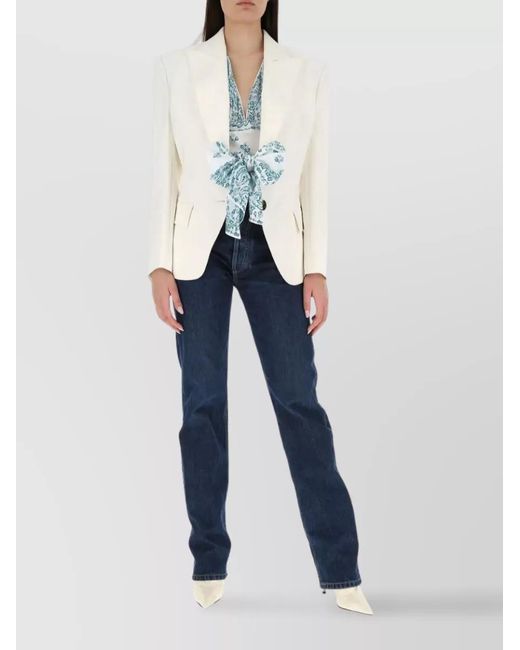 Alexandre Vauthier Natural Single-Breasted Blazer