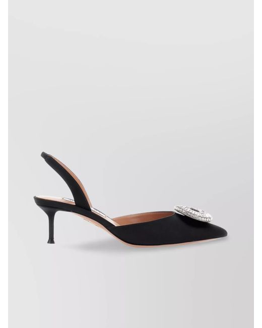 Aquazzura Metallic Embellished Pointed Toe Pumps