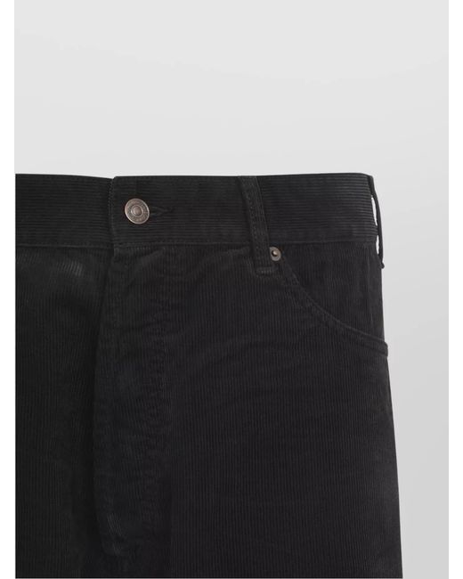 Céline Blue Cotton Corduroy Low-Rise Straight-Leg Jeans for men