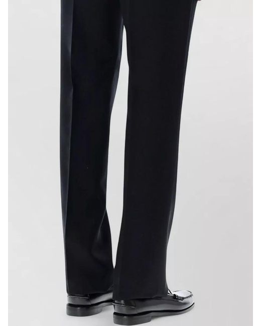 Lardini Black Silk-Blend Straight-Leg Trousers for men