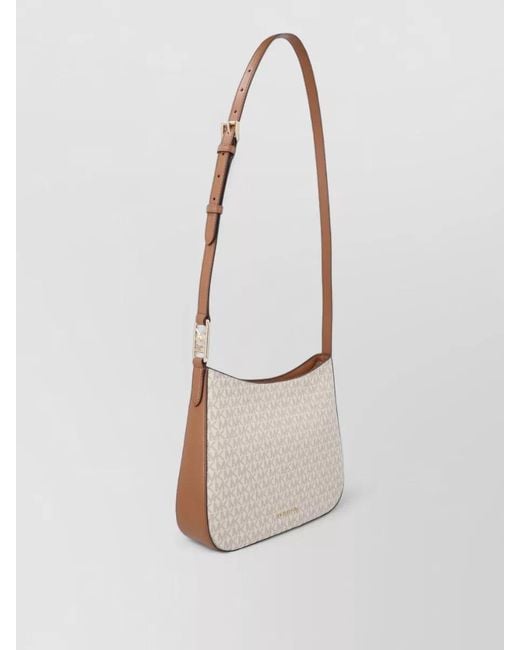 Michael Kors White Na Logo-Print Cross-Body Bag