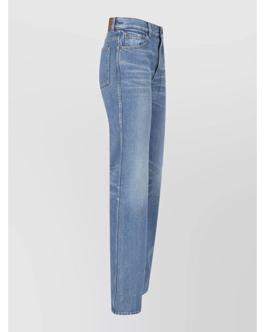 Chloé Blue Straight-Leg Trousers