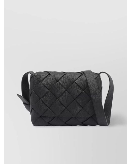 Bottega Veneta Woven Rectangular Shoulder Bag in Black for Men | Lyst