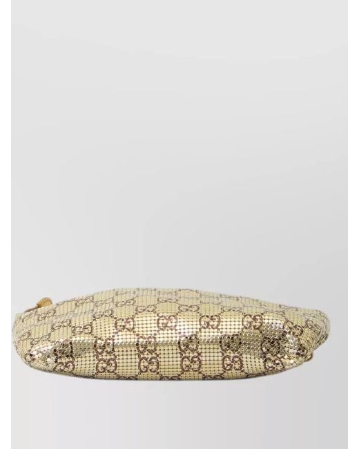 Gucci Natural Evening Bag Metal Mesh Charm Chain