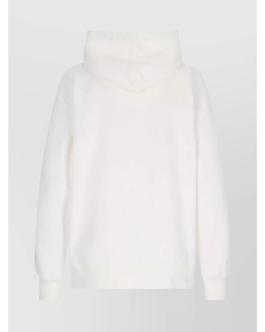 Valentino White Cotton Hoodie