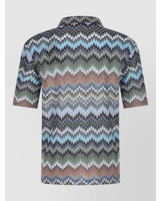 Missoni Blue Printed Shirt for men