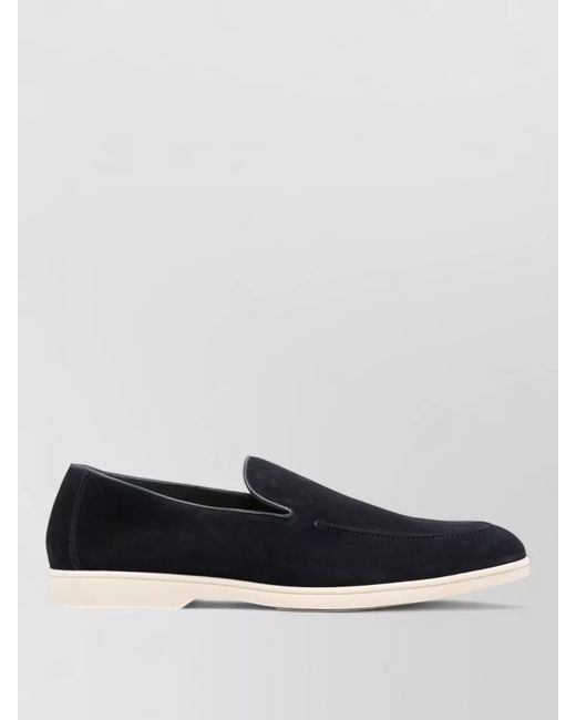 Doucal's Blue Suede Loafers for men