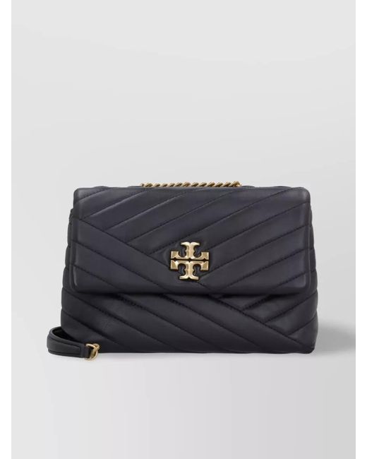 Tory Burch Blue Kira Chevron Small Convertible Bag