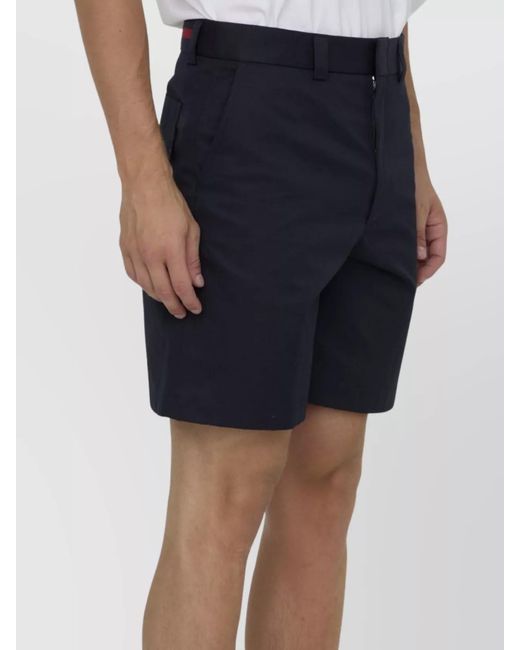 Gucci Blue Cotton Regular-Fit Chino Shorts for men