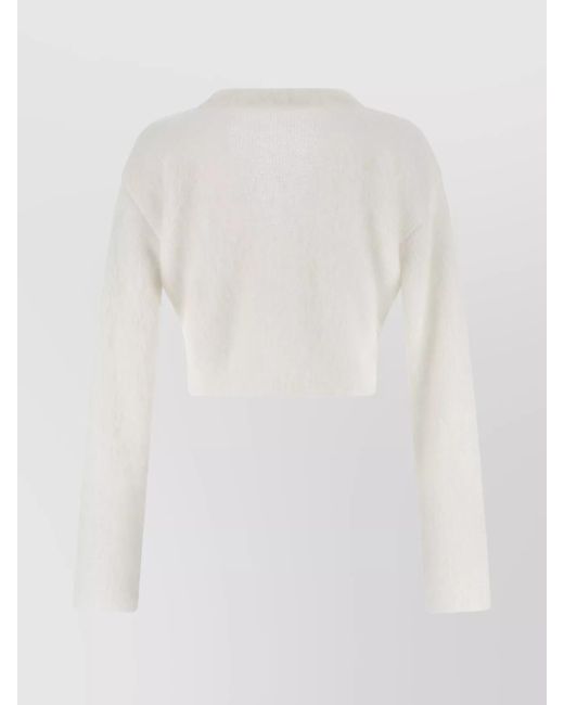 Alessandra Rich Natural Mohair Cardigan