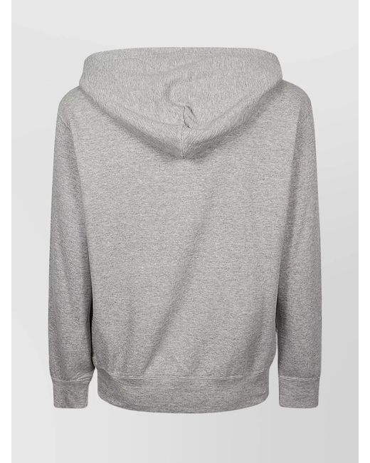 Comme des Garçons Gray Cotton Logo Hoodie for men