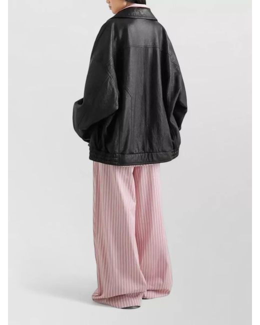 Dolce & Gabbana Pink Striped Low-Rise Wide-Leg Pajama Trousers