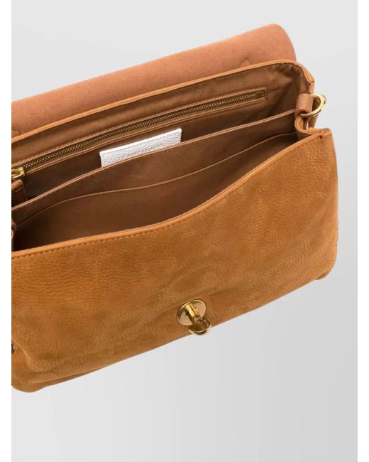 Zanellato Brown Postina Jones Small Leather Shoulder Bag